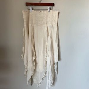 BCBGMAXAZRIA pure silk asymmetrical skirt midi layers vintage trending